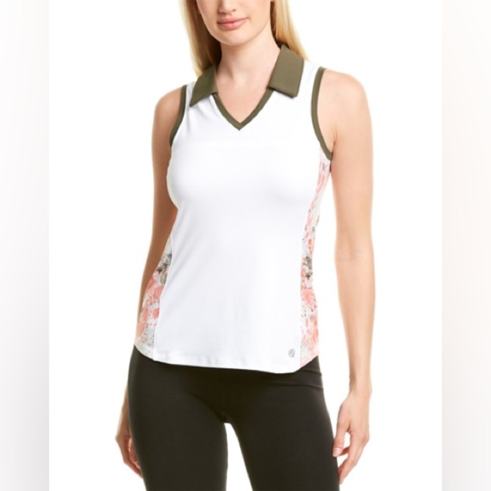 Like new - Lija Wrap Polo Tank in White - Large